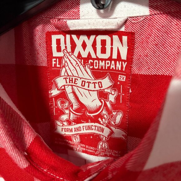 Dixxon Flannel Shirt The Otto Mens 2XL Red Plaid Long Sleeve Button Down - Picture 9 of 10
